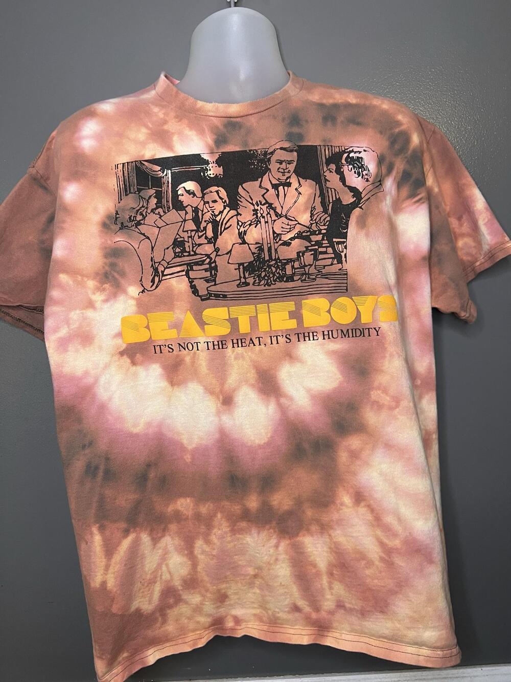 Beastie Boys Shirt Mens XL Brown Tie Dye Heat Humidity Graphic Band Tee Music - Picture 2 of 6